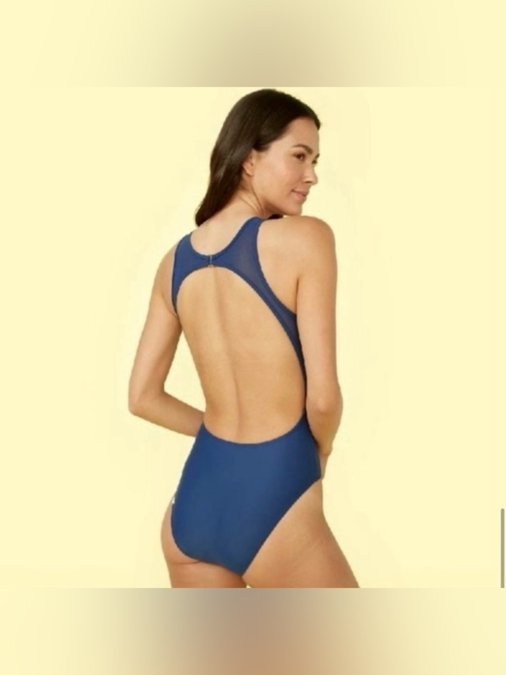 New! Summersalt Freestyle Scoopback One Piece Swimsuit in Belize Atlantic Blue 8 - Picture 2 of 9